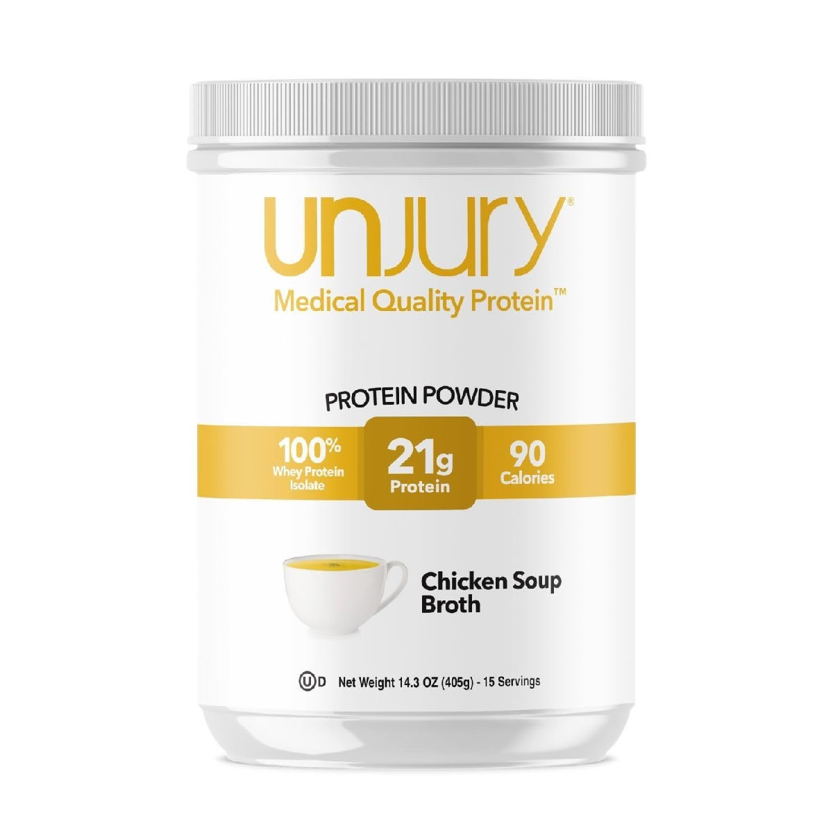 Unjury Whey Protein Powder Chicken Soup Flavored High Protein Soup 21G 100 Whey