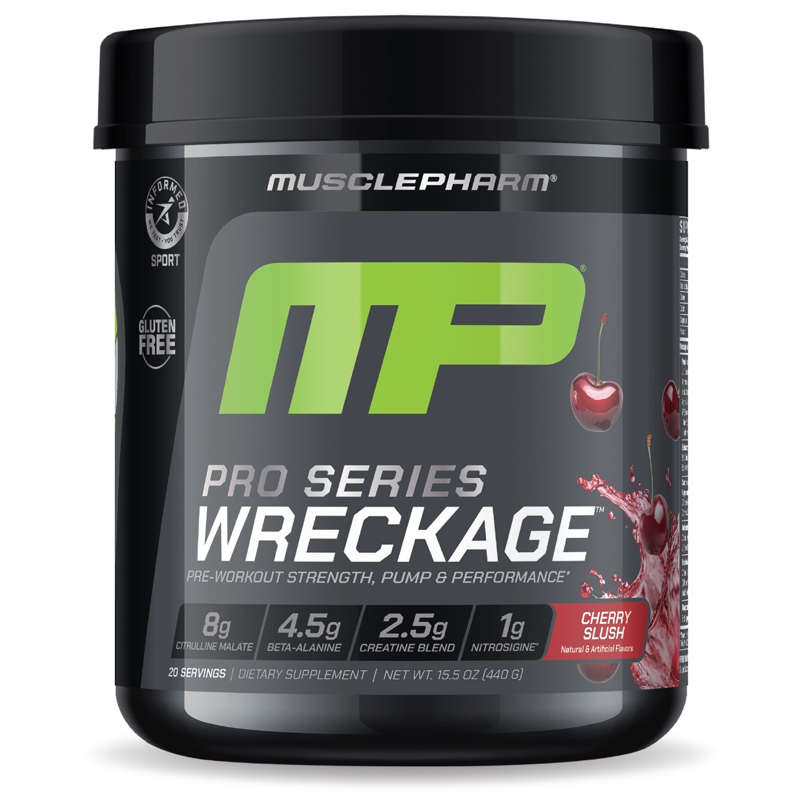 Pro Series Wreckage™, Pre-Workout, Cherry Slush, 15.5 oz (440 g)