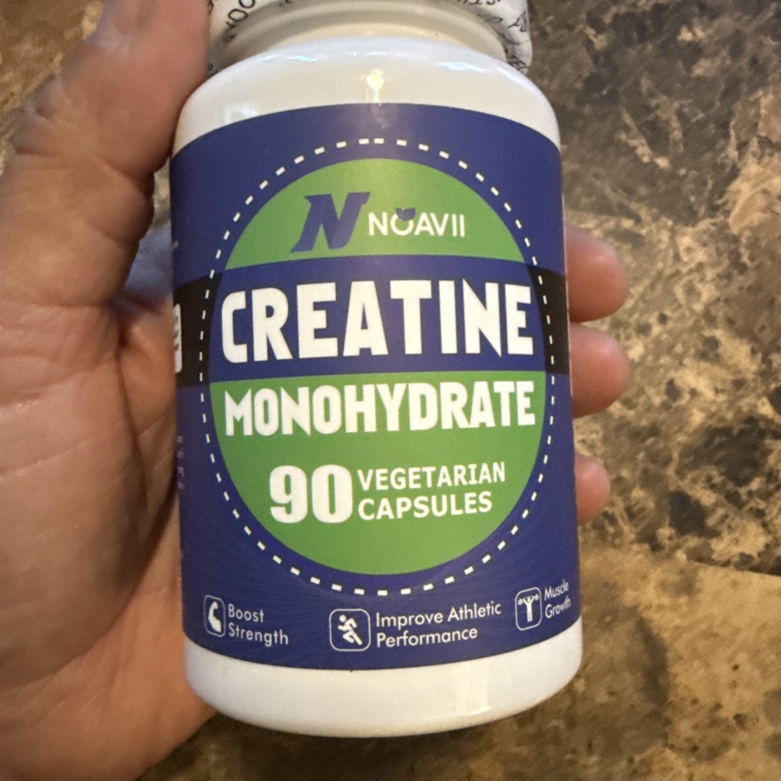 NoavII Creatine Monohydrate Muscle Gain 90 Capsules Exp. 07/2026