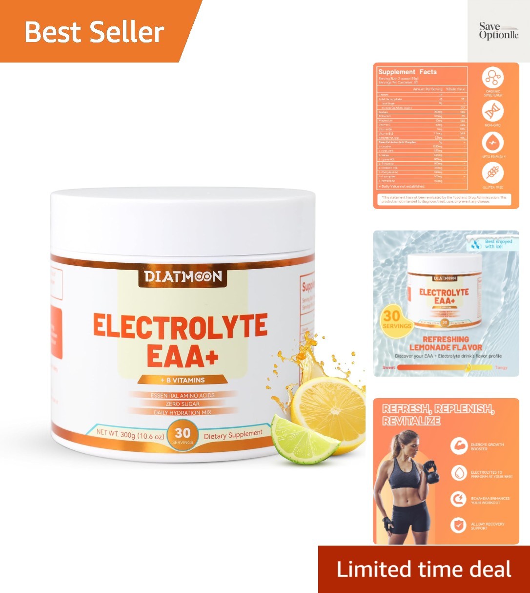 EAAs Electrolytes Powder, Essential Amino Acids Supplement, EAA & BCAA Powder…