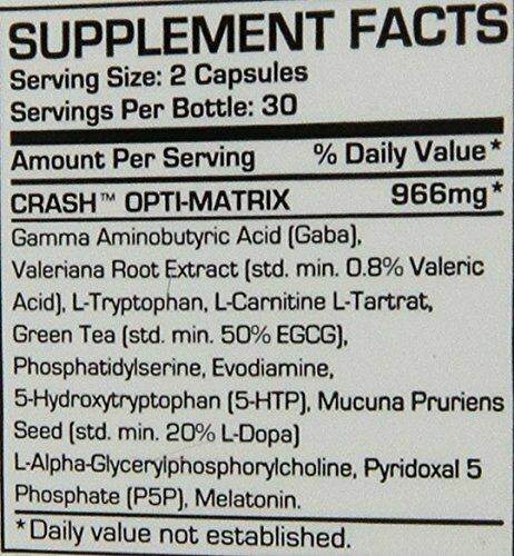 ProSupps Crash, Night-Time Sleep Aid, Rest & Recovery Formula, 60 Servings