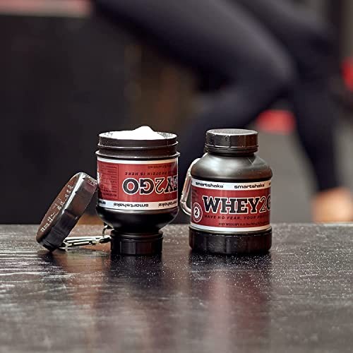 Whey2Go Black Protein Powder Storage Container 50g – BPA Free Shaker Bottle