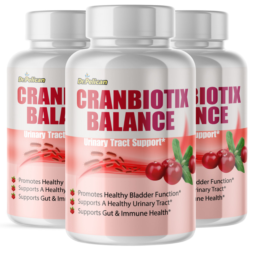 Cranbiotix Balance- Gut & Urinary Tract Support- 3 Bottles- 180 Capsules