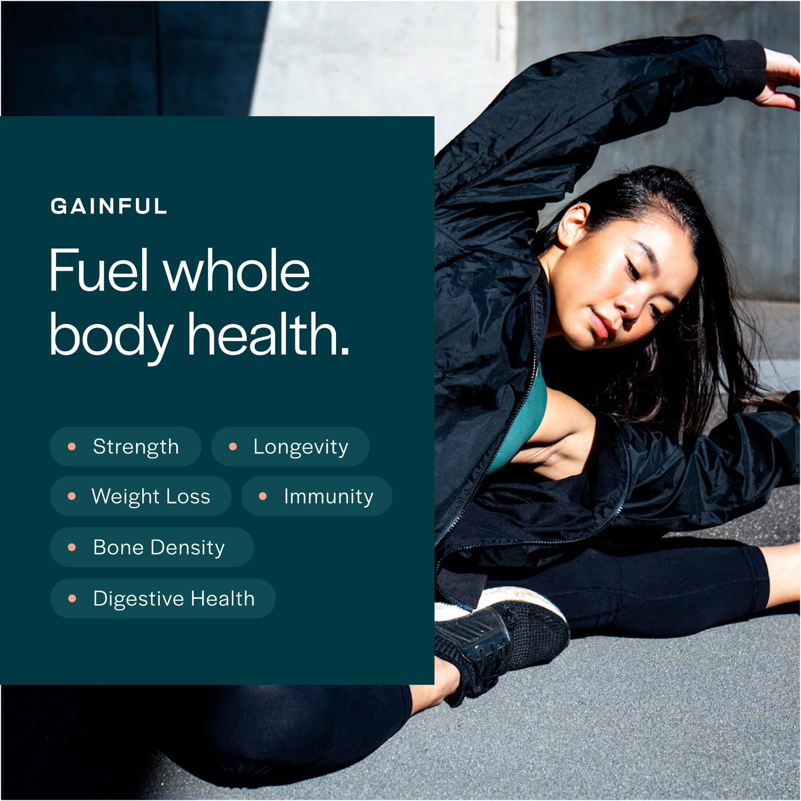 Gainful Collagen Whey Protein Powder Unflavored 21g Protein Muscle/Joint/Skin 14