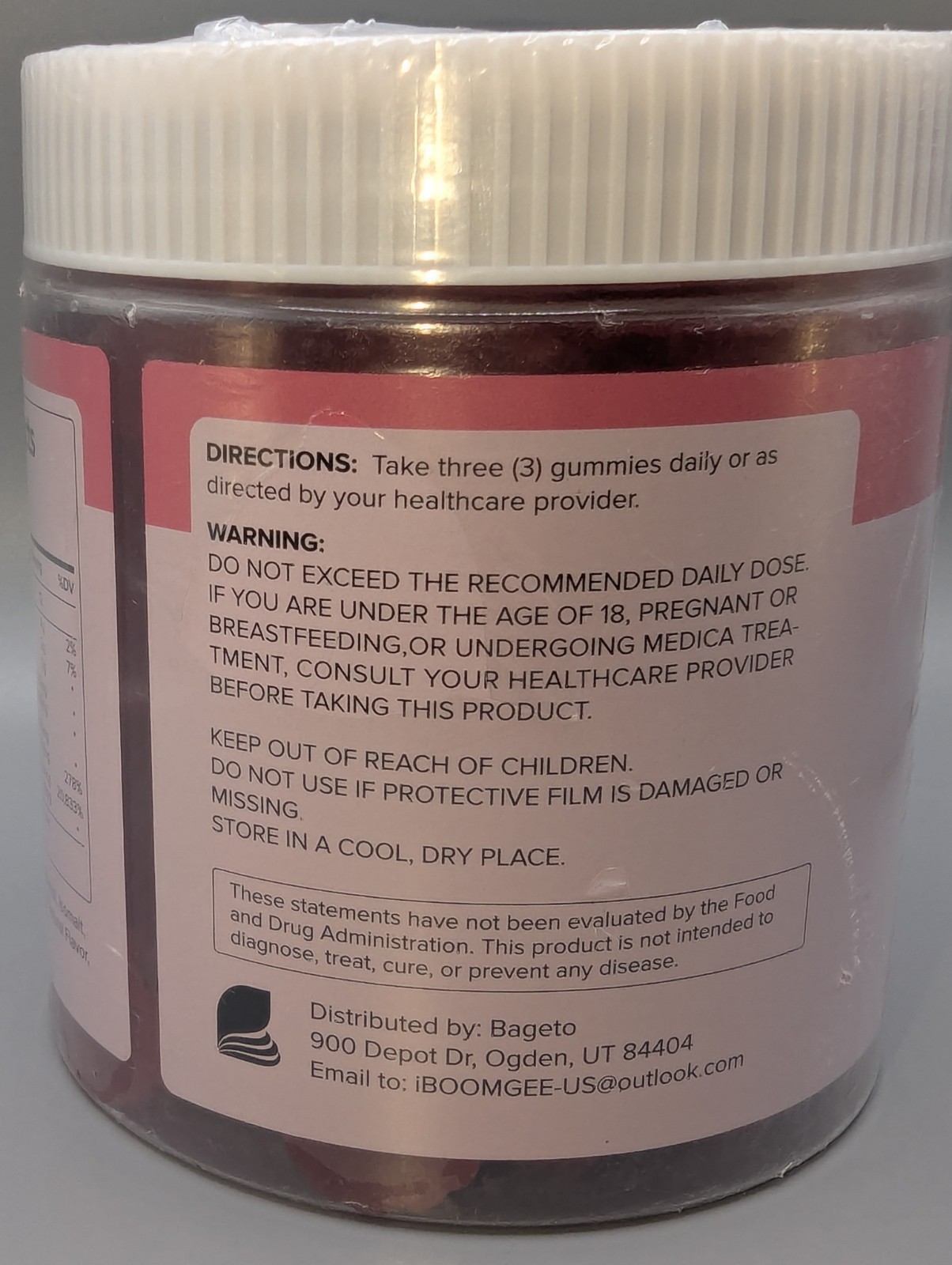 Bageto Creatine Monohydrate Gummies For Women Strawberry Lemon Flavor 120 Ct