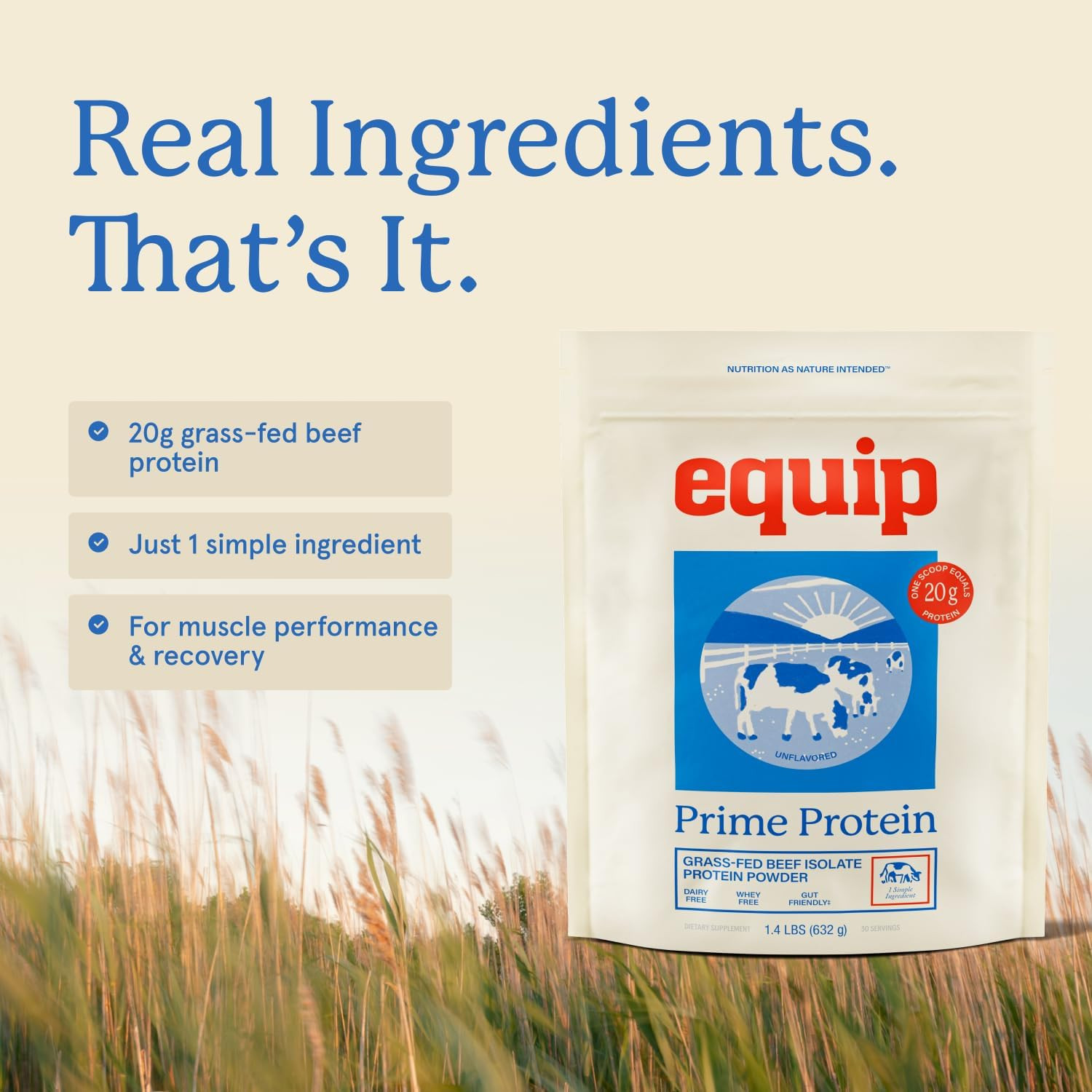 Foods Prime Protein Powder | Clean, Grass Fed Beef Protein Powder | Carnivore Pr