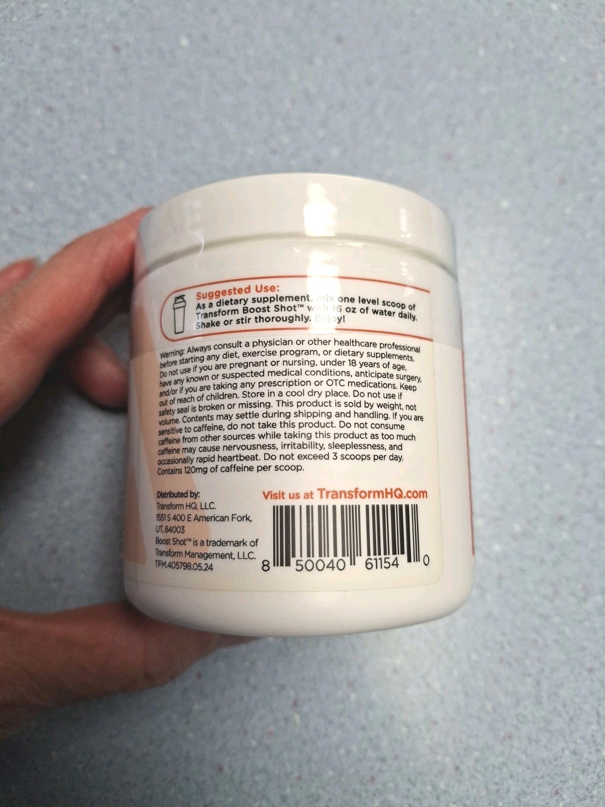 TransformHQ Boost Shot Energy Drink Mix Strawberry Coconut 28 Serving B Vitamins