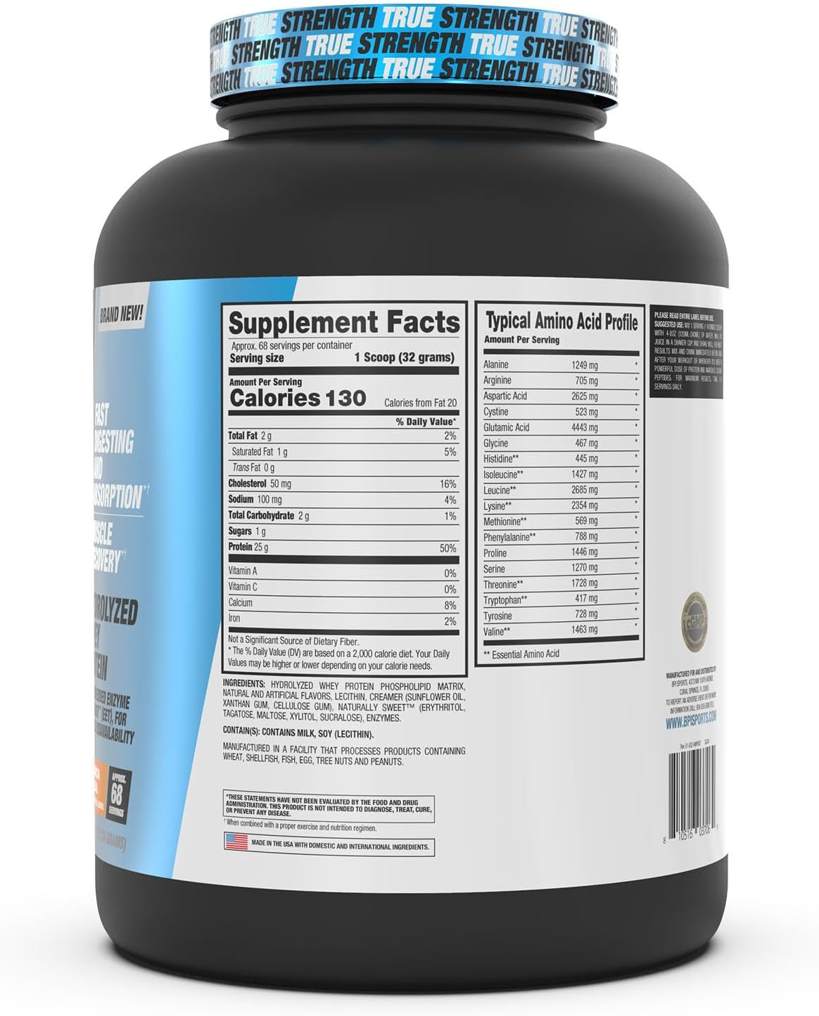 Hydro HD – 100% Hydrolyzed Whey Protein Powder – Muscle Growth, Recovery, 25G of