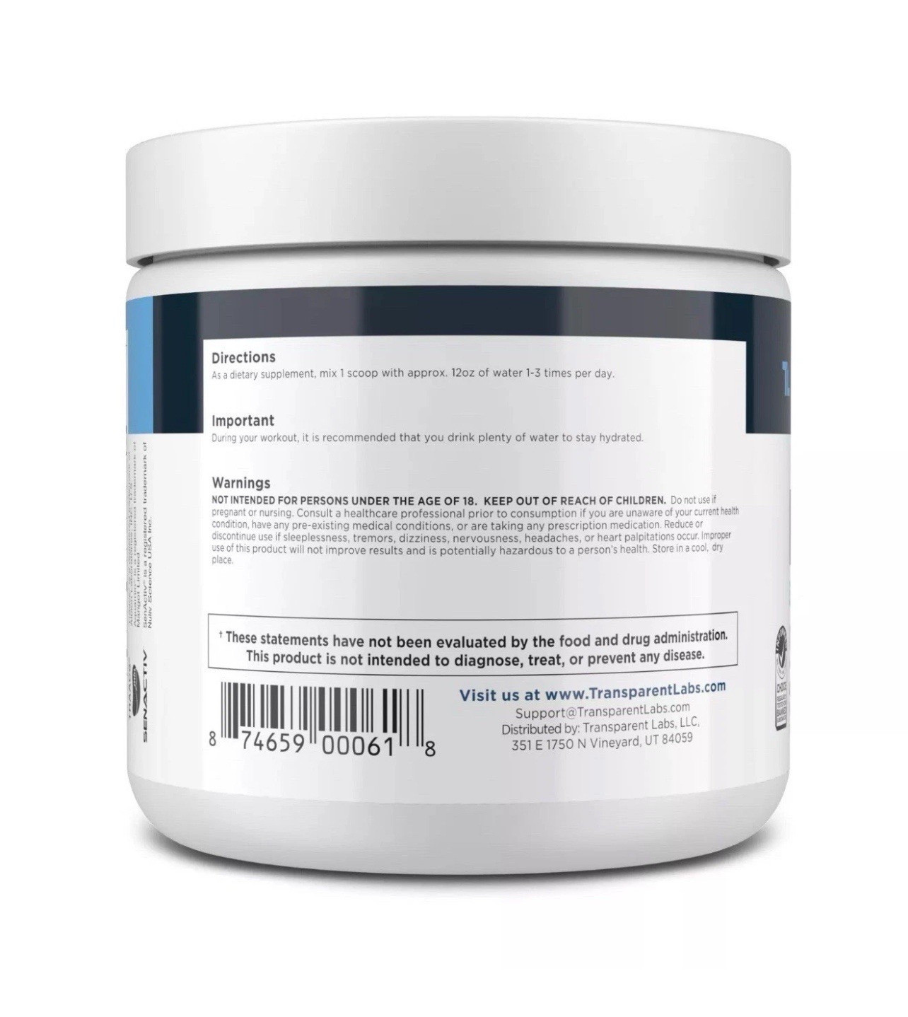 🍑🥭 Transparent Labs Hydrate Electrolyte Peach Mango 40 Servings Exp 11/26