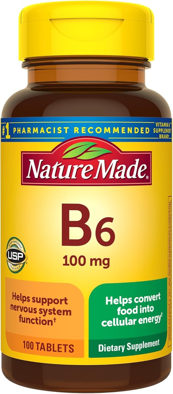 Nature Made Vitamin B6 100 mg Tabs, 100 tab