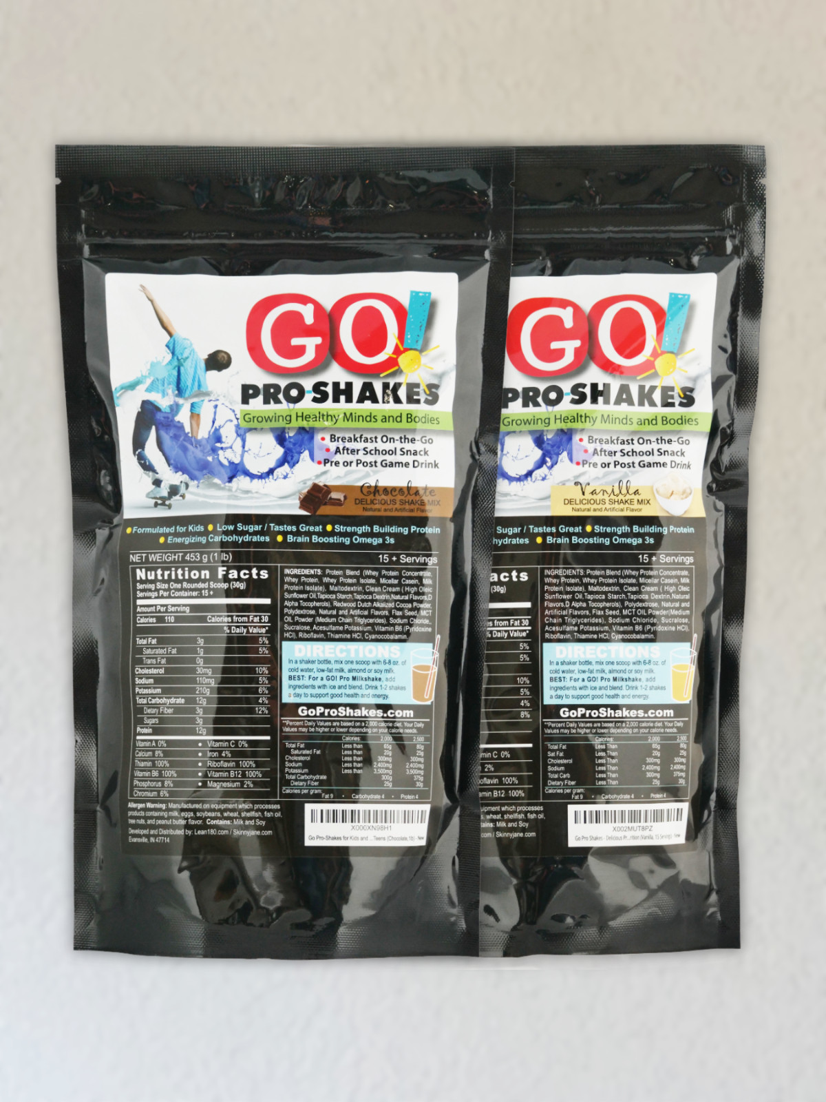 GO! Pro-Shakes for Kids Teens – Protein, Brain, Growth Support, Healthy Snack