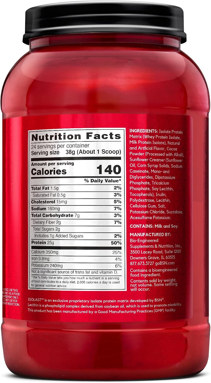 SYNTHA-6 Isolate, Chocolate Post Workout Protein Powder for Muscle Gain, Whey Pr
