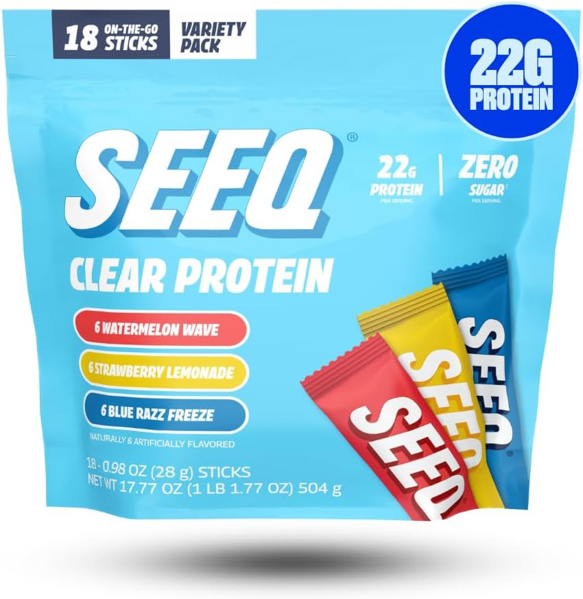 Clear Protein Powder Packets – 18 Count Sample Pack – 22G Clear Whey Protein Iso