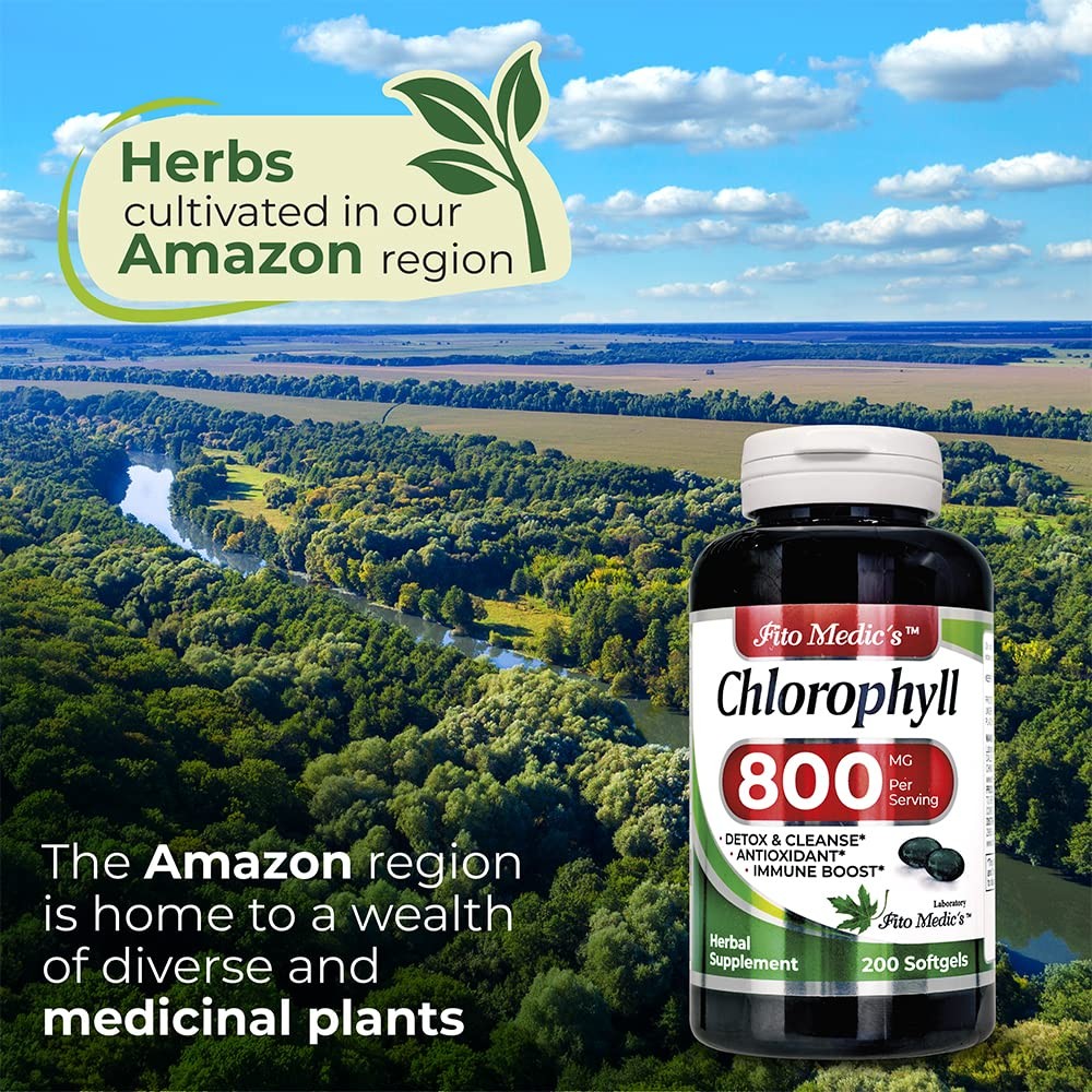 FITO MEDIC’S Lab – Chlorophyll – Pure – 800 mg per 200 Count (Pack of 1)