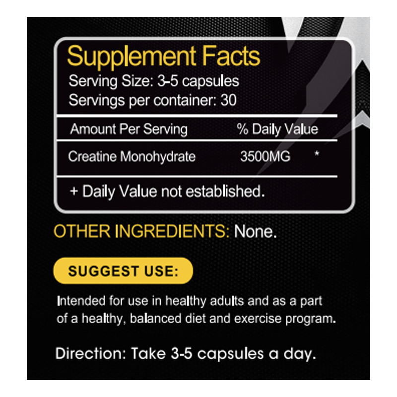 Creatine Monohydrate 3500Mg Muscle Recovery Improve Performance and Strength