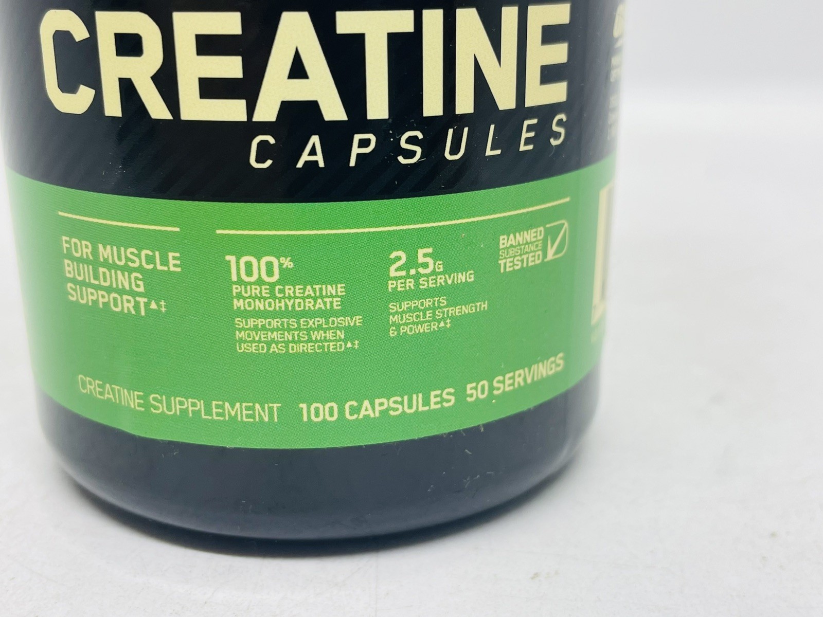 Micronized Creatine Capsules, 100 Capsules (1.25 g per Capsule )