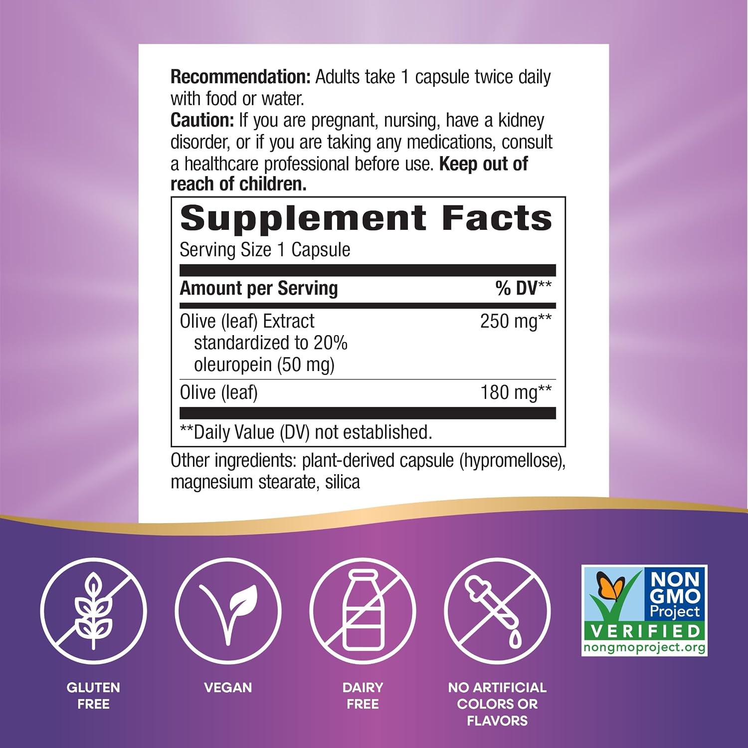 Nature’s Way Olive Leaf, Premium Extract, Supports Heart Health*, 20% Oleuropein