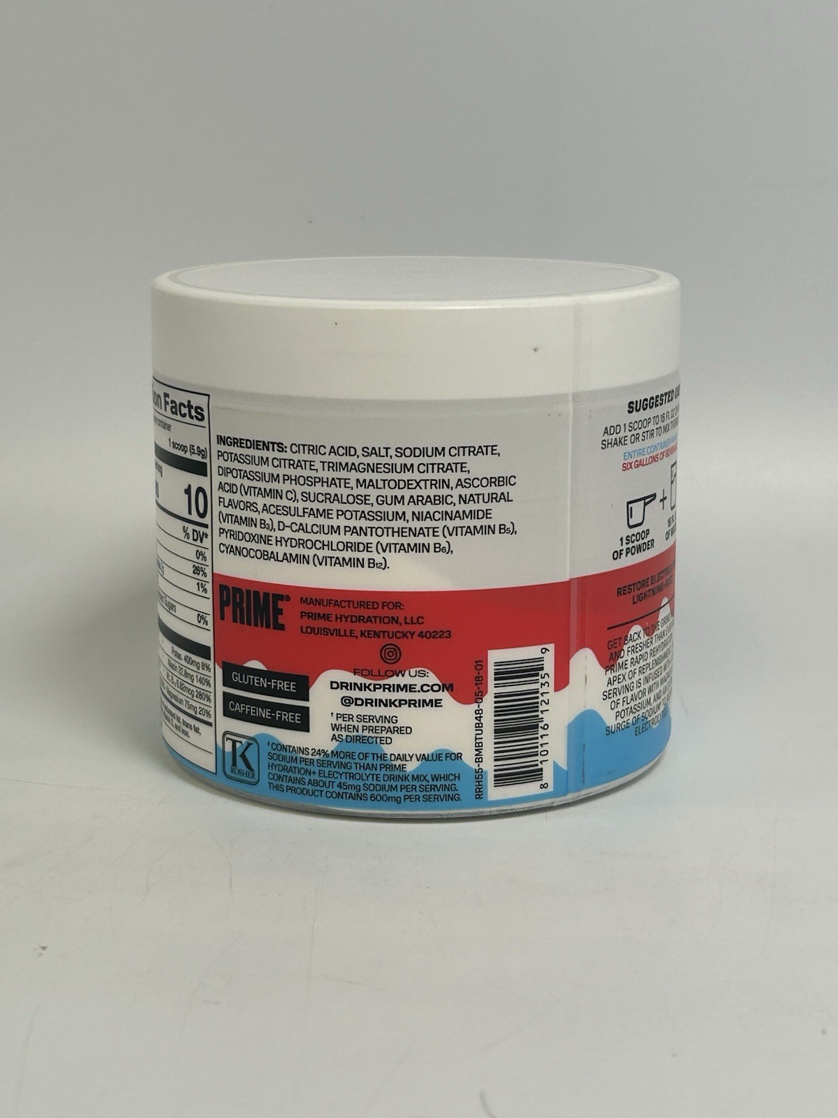 Prime Rapid Rehydration Electrolyte Powder Ice Pop 9.9oz 48 Srvgs Exp 2/28 *NEW*