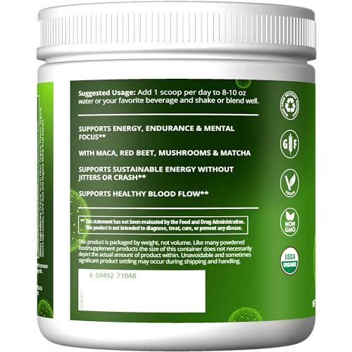 ** MRM Nutrition Organic Island Fusion Pre-Workout Powder for Clean Energy and