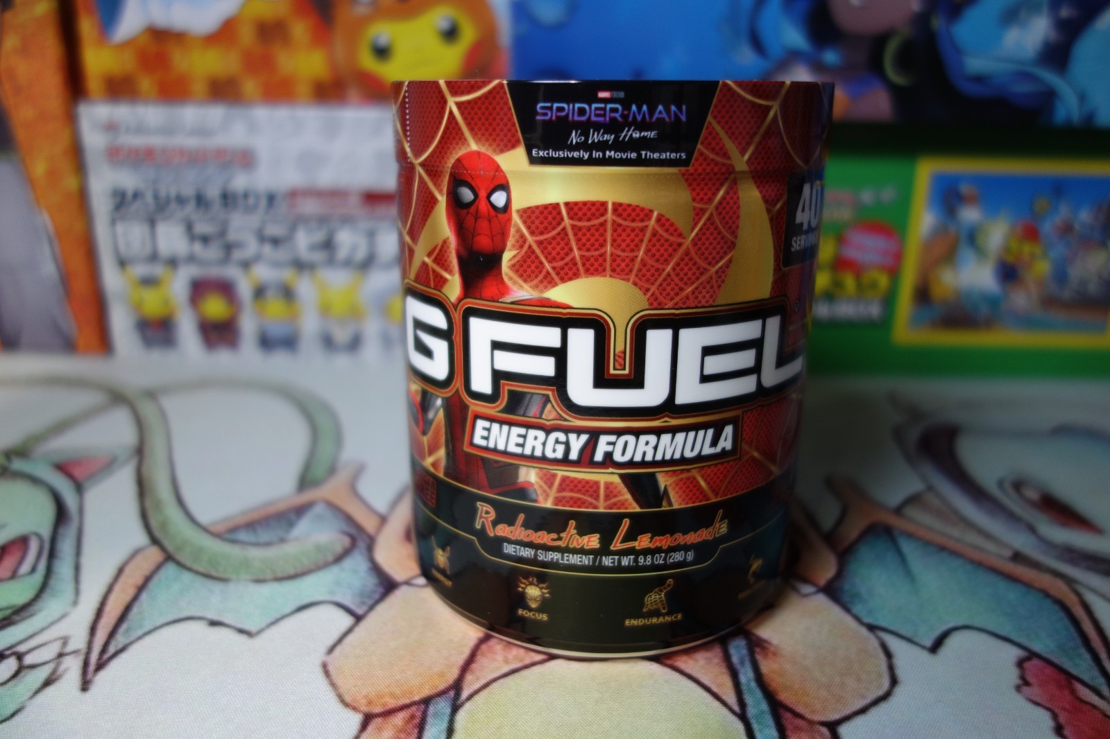 Spiderman No Way Home Red and Blue G fuel Collector’s Box Brand New On Hand!