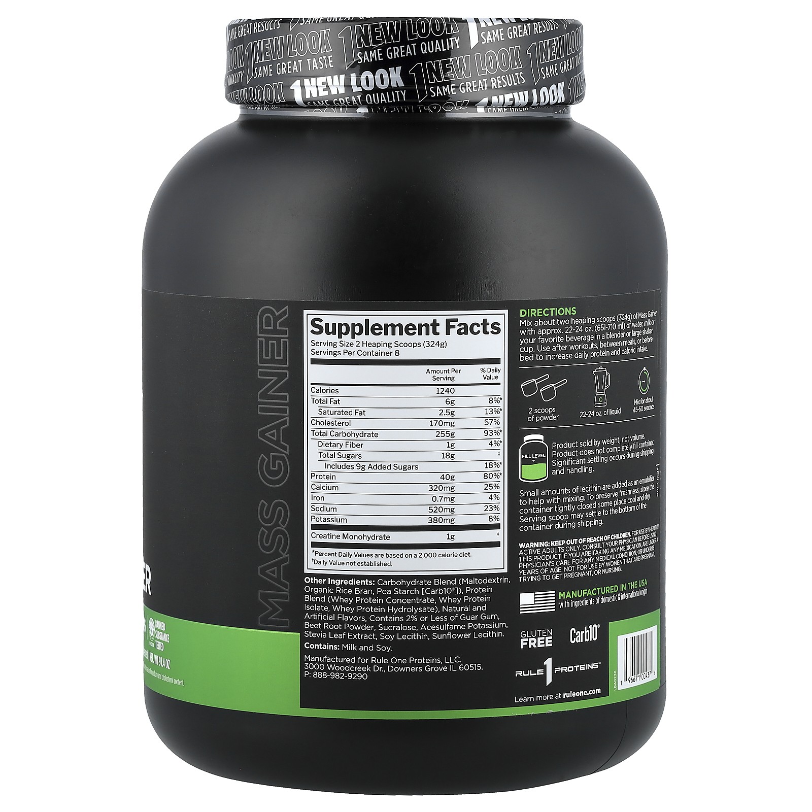 Mass Gainer™, Strawberries & Creme, 5.71 lb (2.59 kg)
