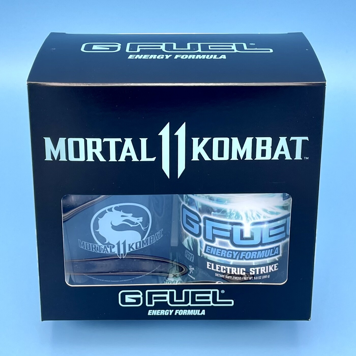 G Fuel Mortal Kombat Raiden Electric Strike Collector’s Box Shaker Cup + Sticker