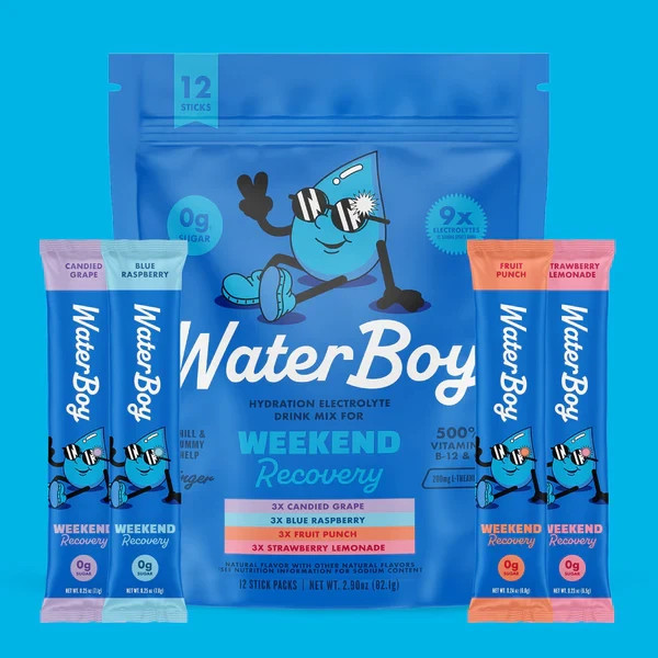 Waterboy Weekend Recovery Sample Pack – 2 Packs (12 Sticks Each)