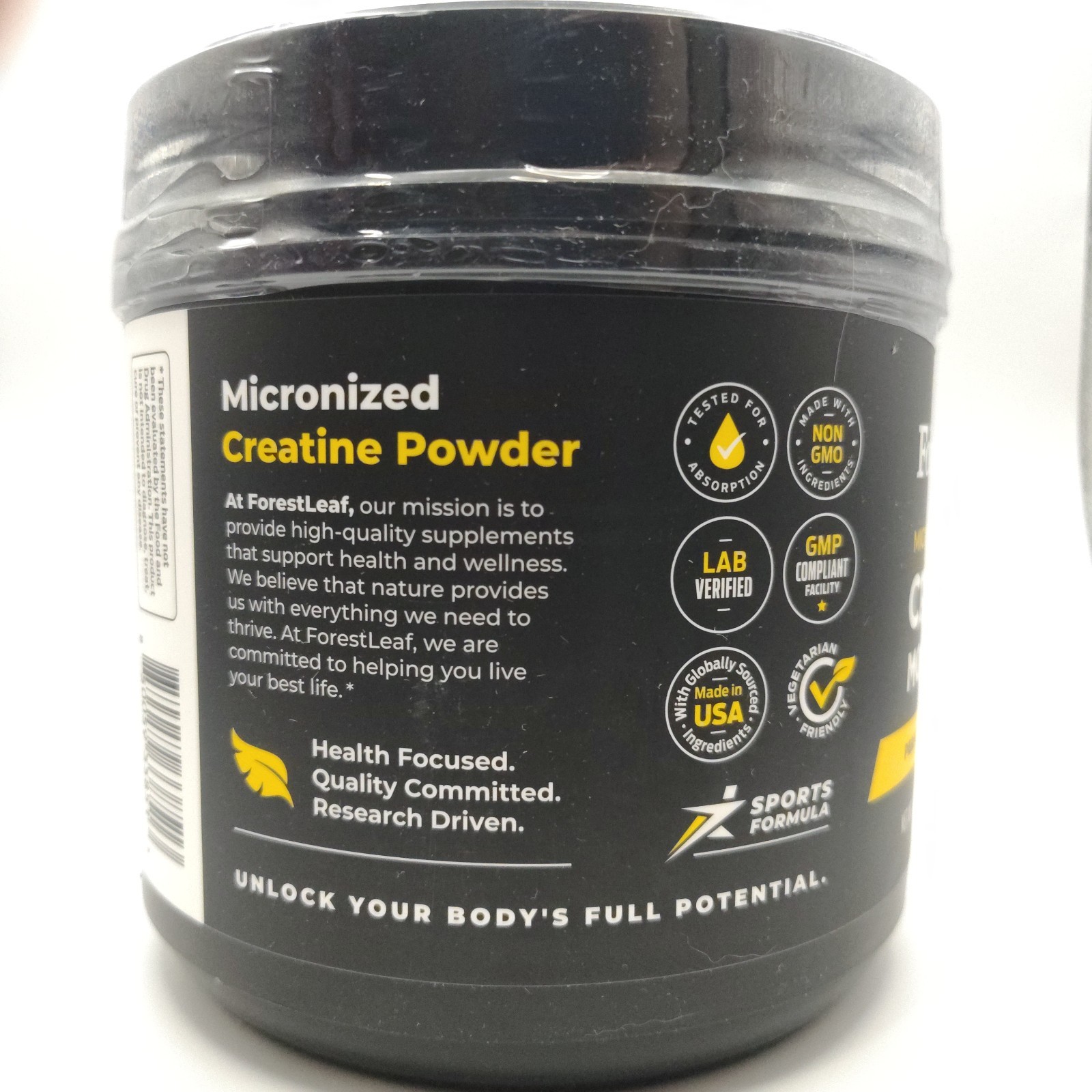 ForestLeaf Creatine Monohydrate Powder 500g Micronized 100 Servings Unflavored