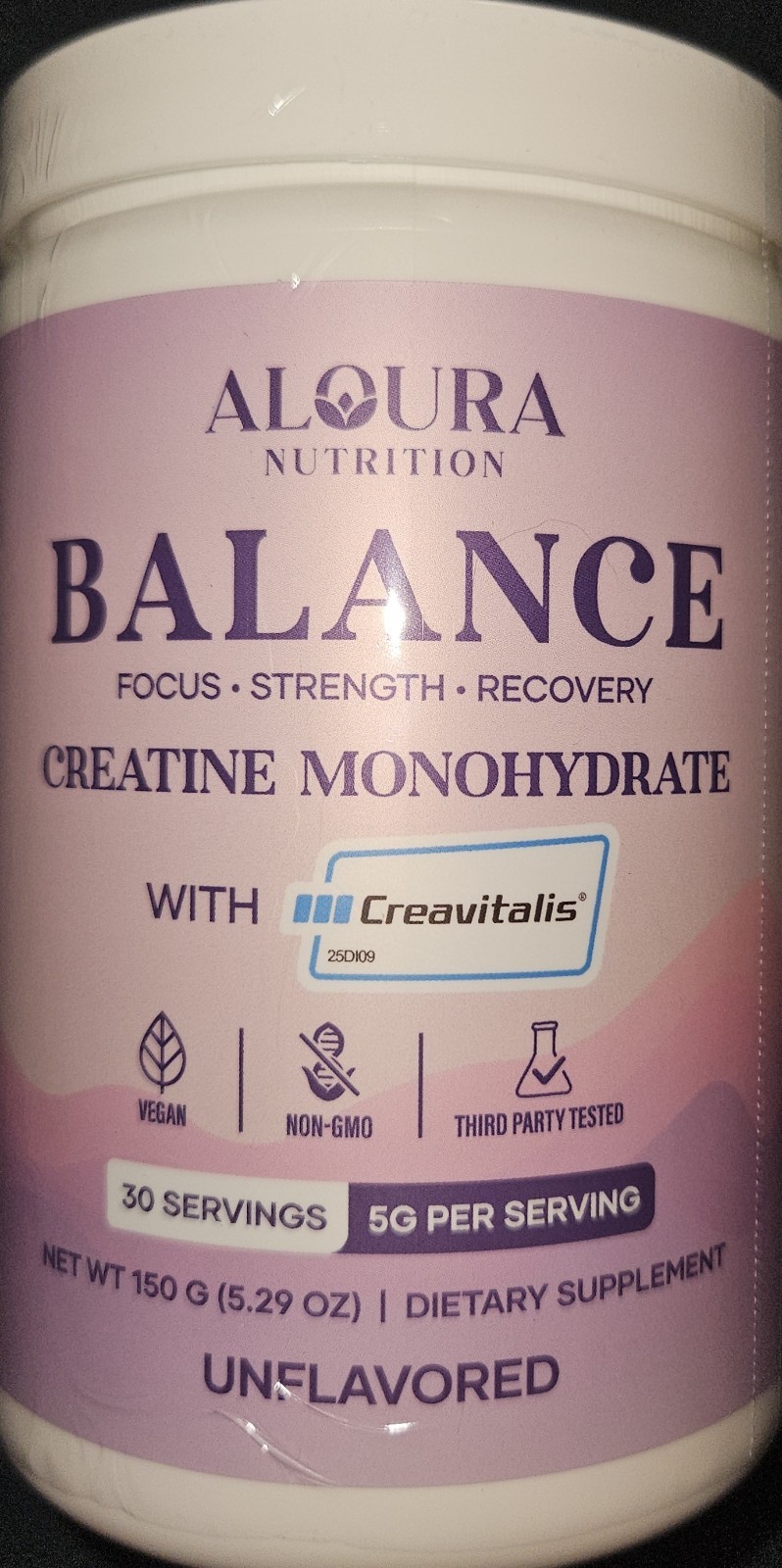 Aloura Nutrition Balance Micronized Creatine Monohydrate Powder (30 Servings)