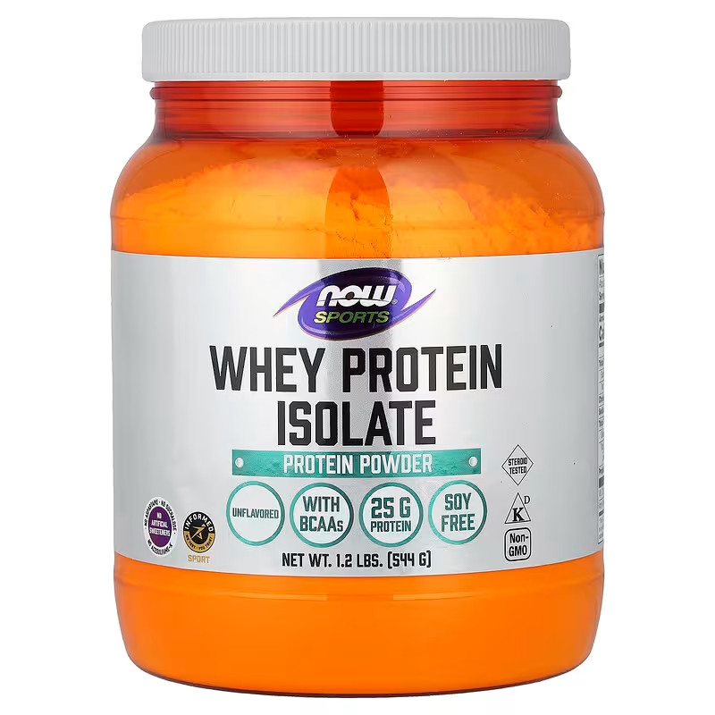 NOW Foods, Sports, Whey Protein Isolate, Unflavored, 1.2 lbs (544 g)