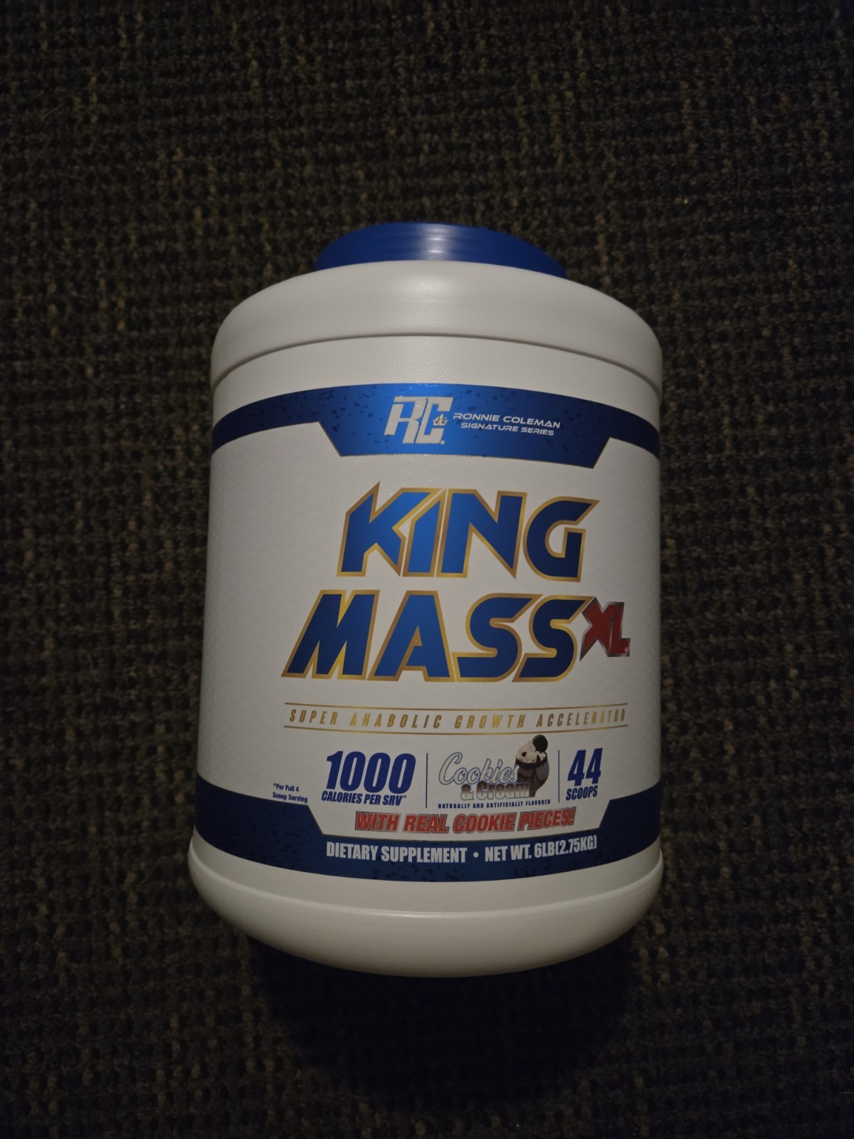 Ronnie Coleman Signature Series King Mass XL Cookies Cream Mass Gainer Exp:8/30