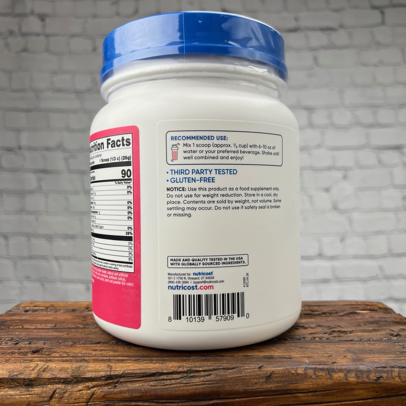 Nutricost Clear Whey Protein Isolate Powder, Strawberry Banana, 1 lb