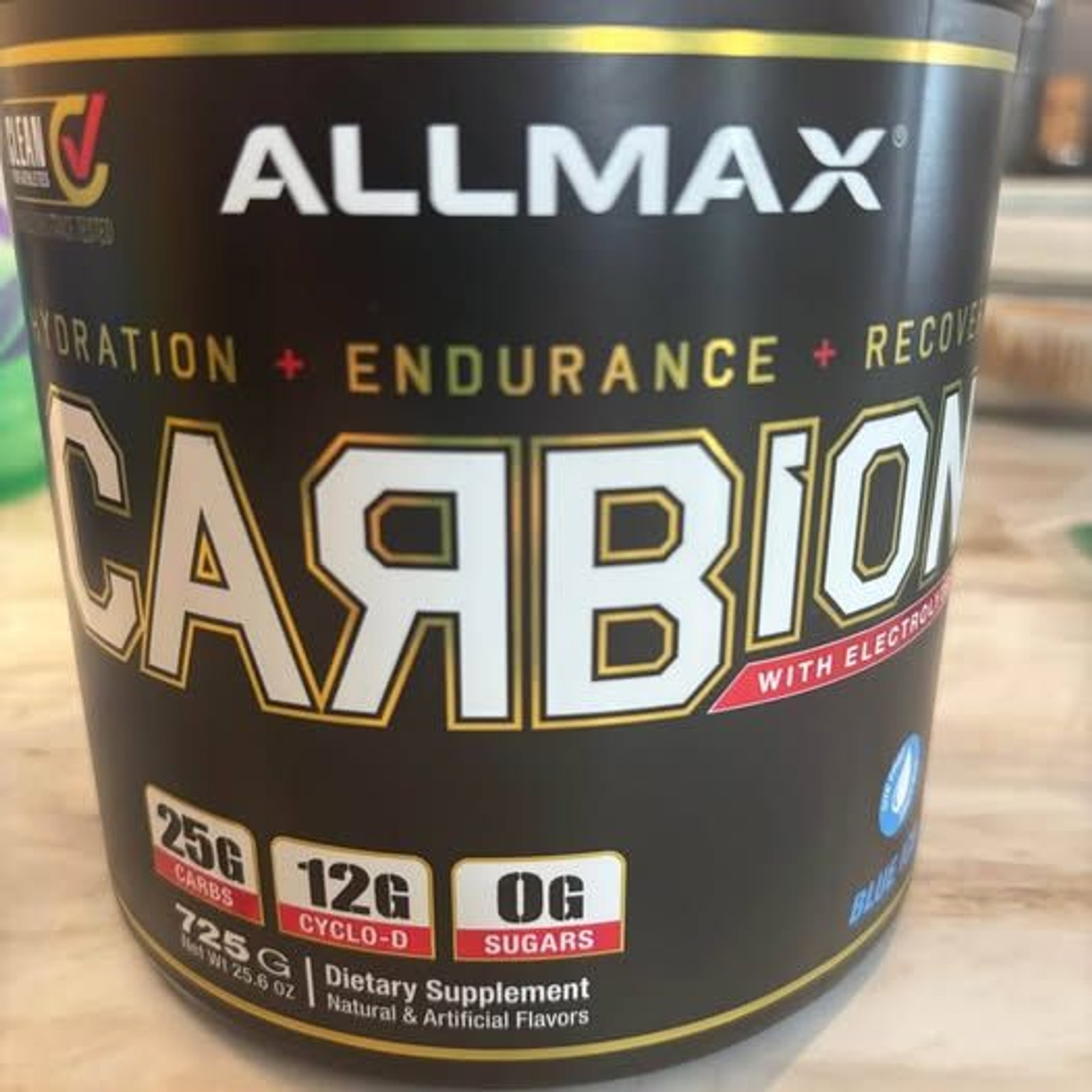 ALLMAX CARBION+ Hydration Endurance Recovery Supplement Blue Ice 725G