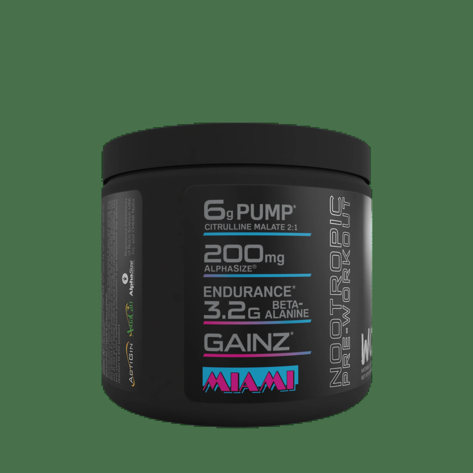 Woke AF Pre-Workout Powder, Increased Energy, Miami, 333Mg Caffeine, 20 Servings