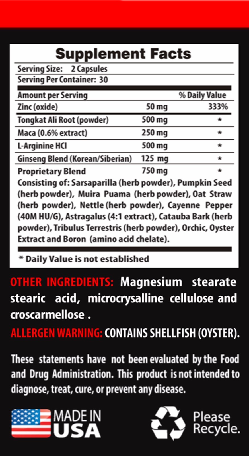Male Stamina Pills – KING SIZE FOR SEX – Male Enhancement – 1 Bottle 60 Capsules