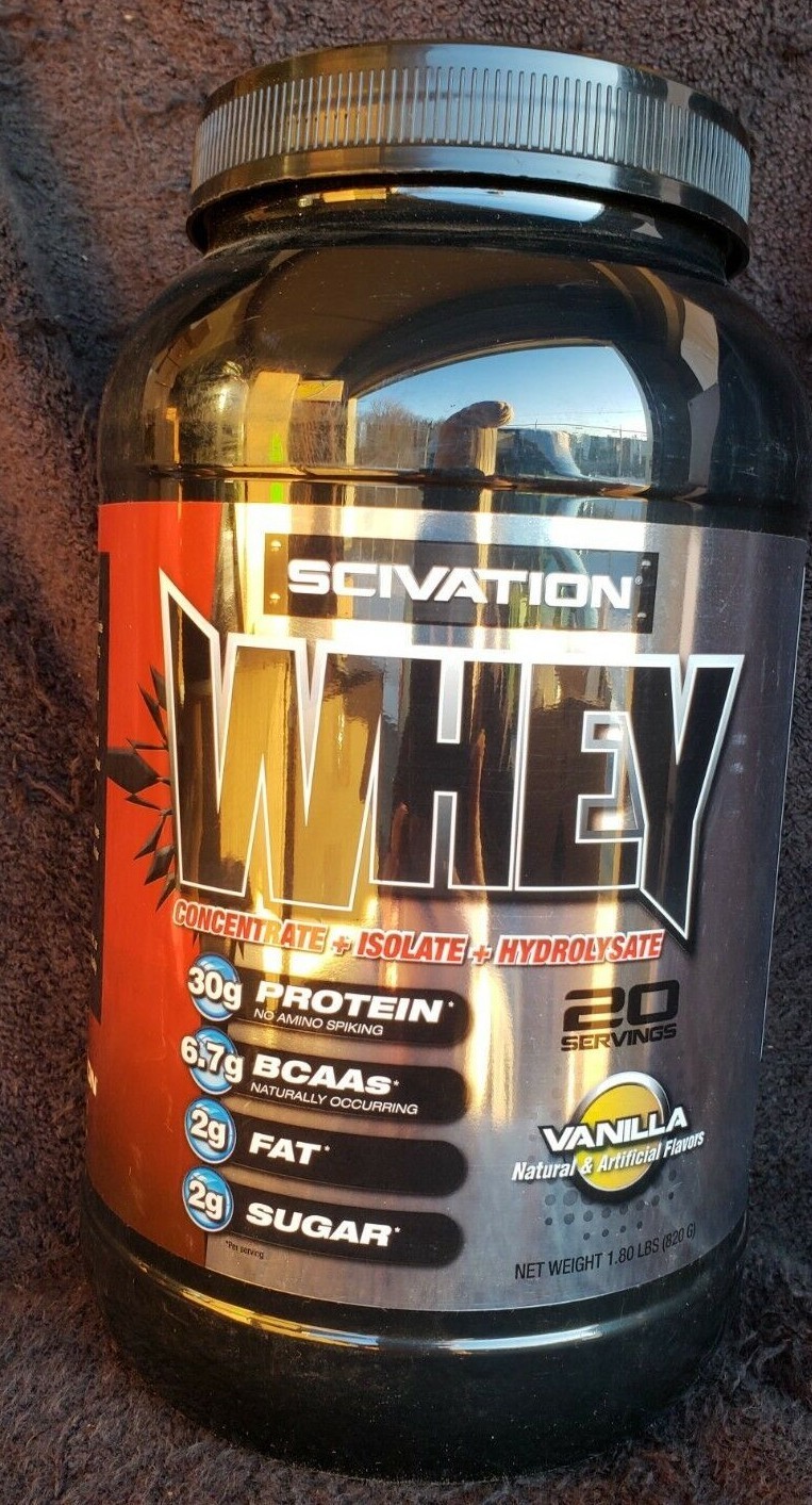 Scivation – WHEY – 1.80 lbs – Vanilla – 20 Servings – Expire 10/2023