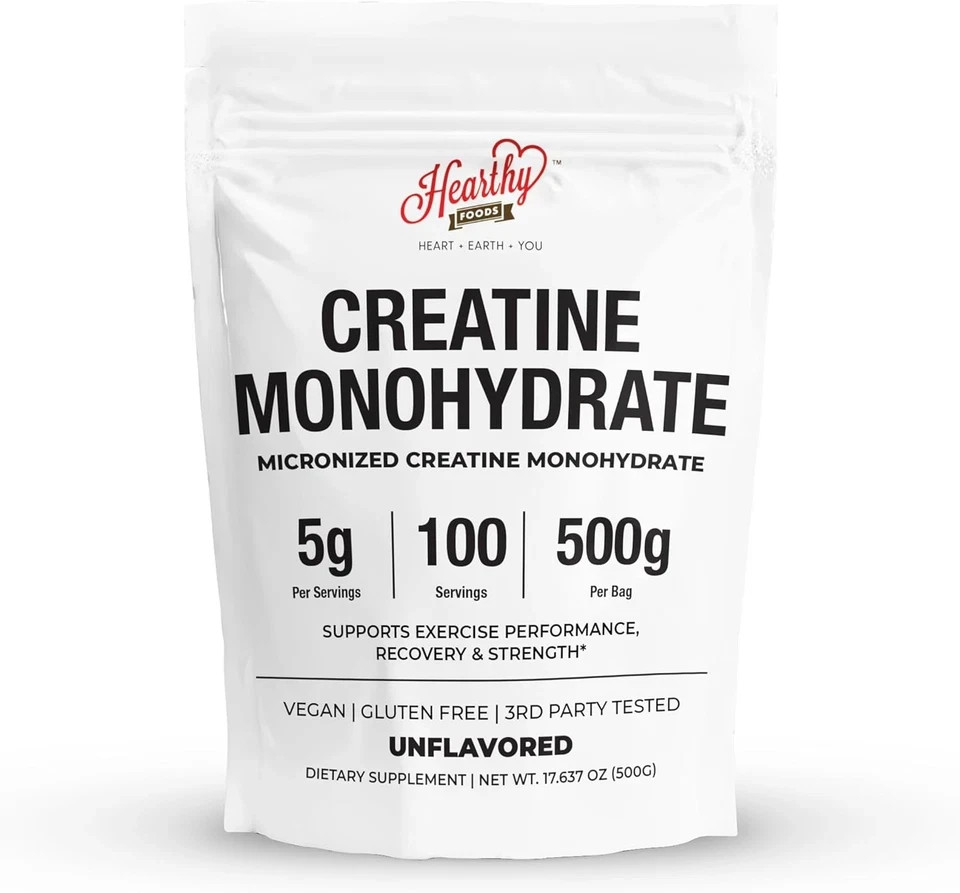 Creatine Monohydrate Micronized Powder 500G – 100 Servings, 5000Mg per Serving