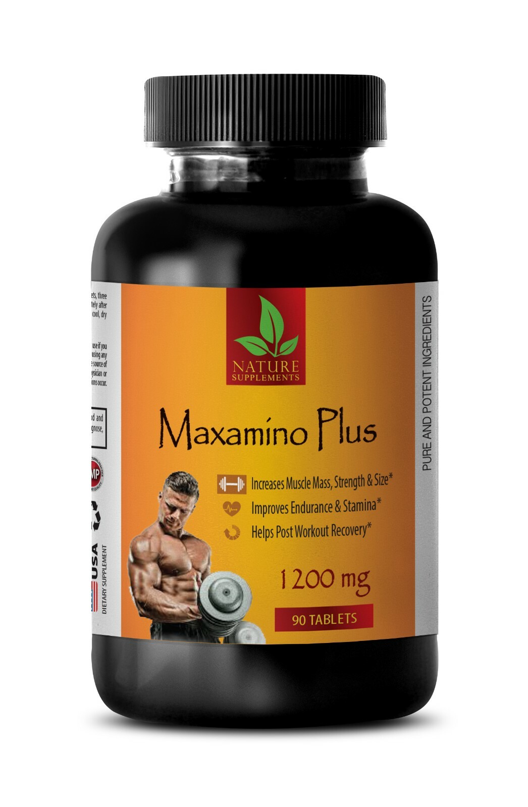 Maxamino Plus 1200 Pre & Post Workout Amino Acids Bodybuilding 1 Bot 180 Tablets