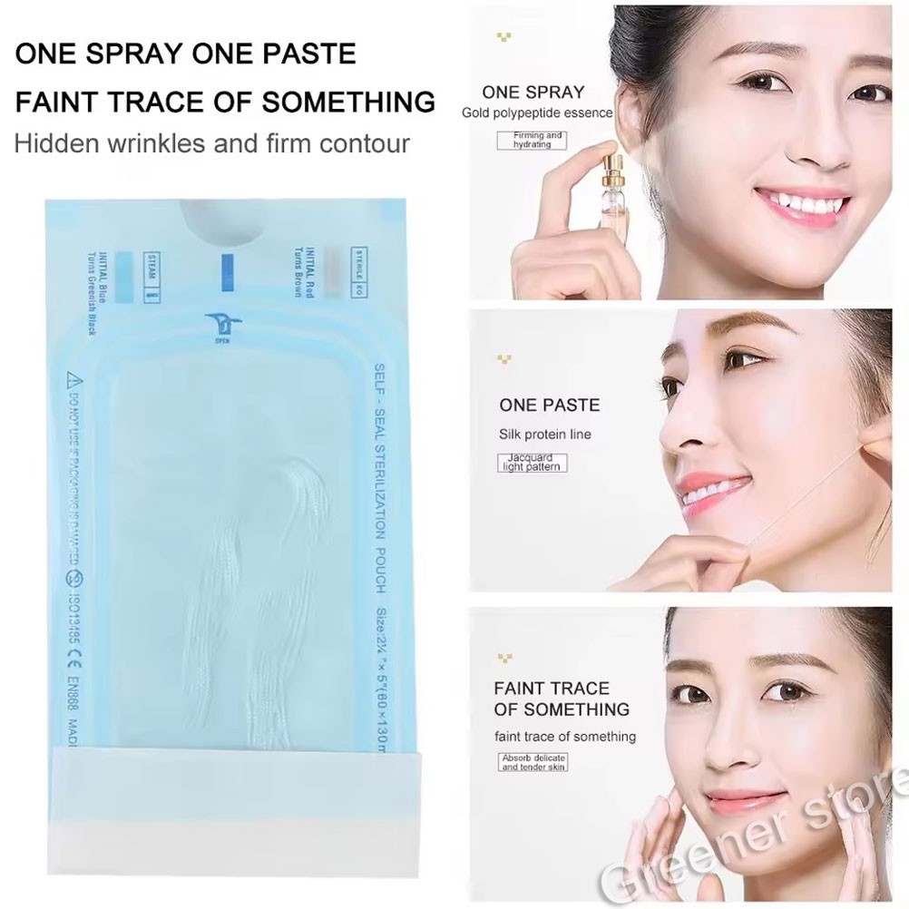 100Pcs Facial Collagen Thread Lift Protein Peptide Line Carving Radar Skin Care