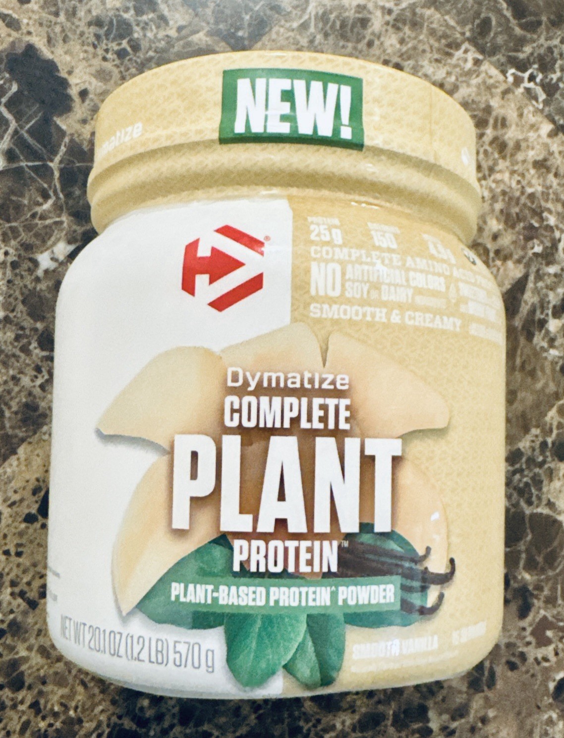 DYMATIZE Complete Plant Vanilla Protein Powder – 1.2 LB – NEW SEALED Exp 07/24