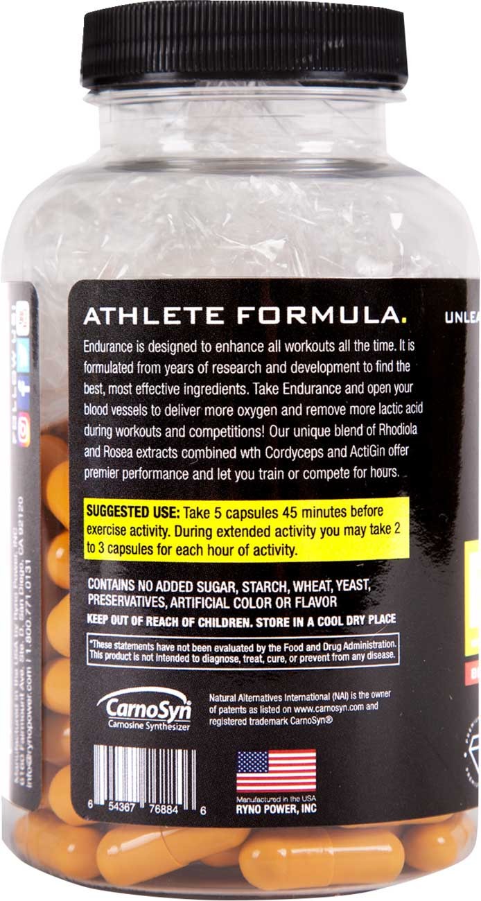 Ryno Power Endurance Stimulant-Free Energy Supplement