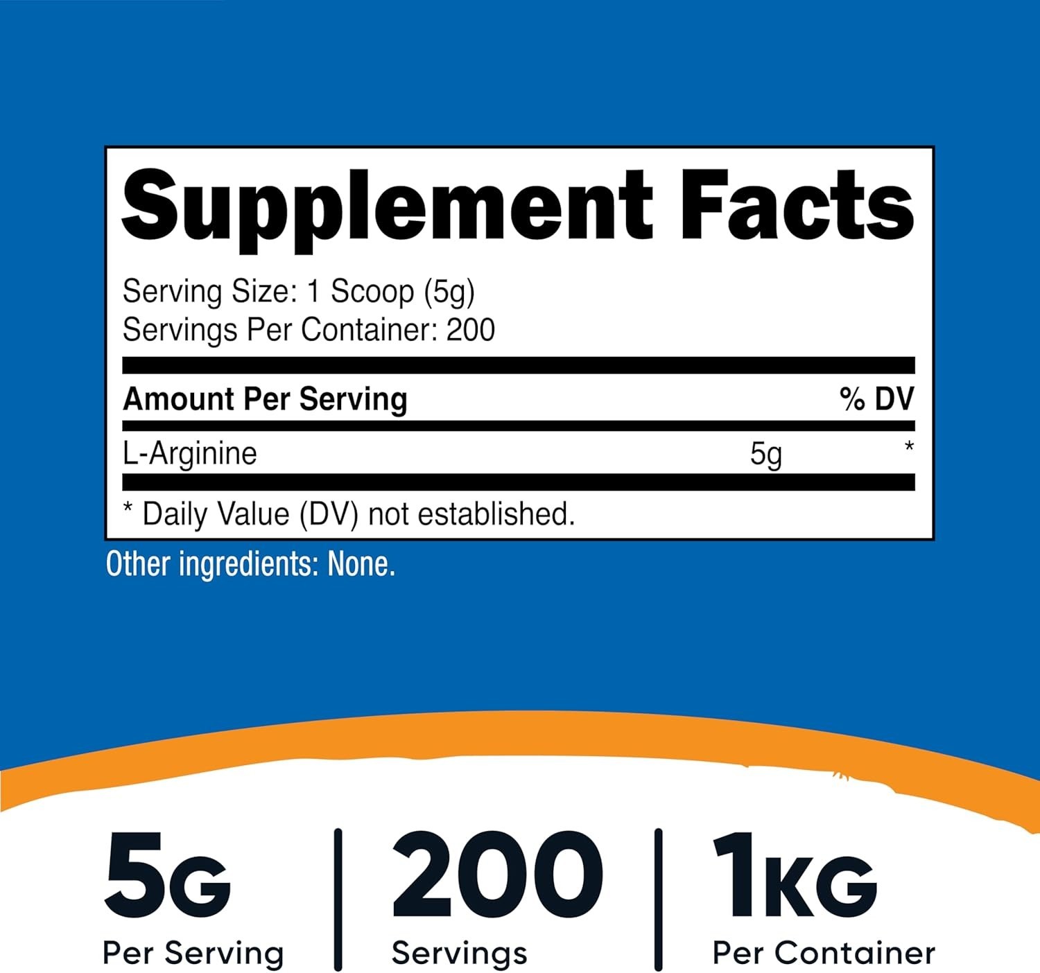 L-Arginine Powder 1KG – Pure & Powerful 5g Servings for Enhanced Performance