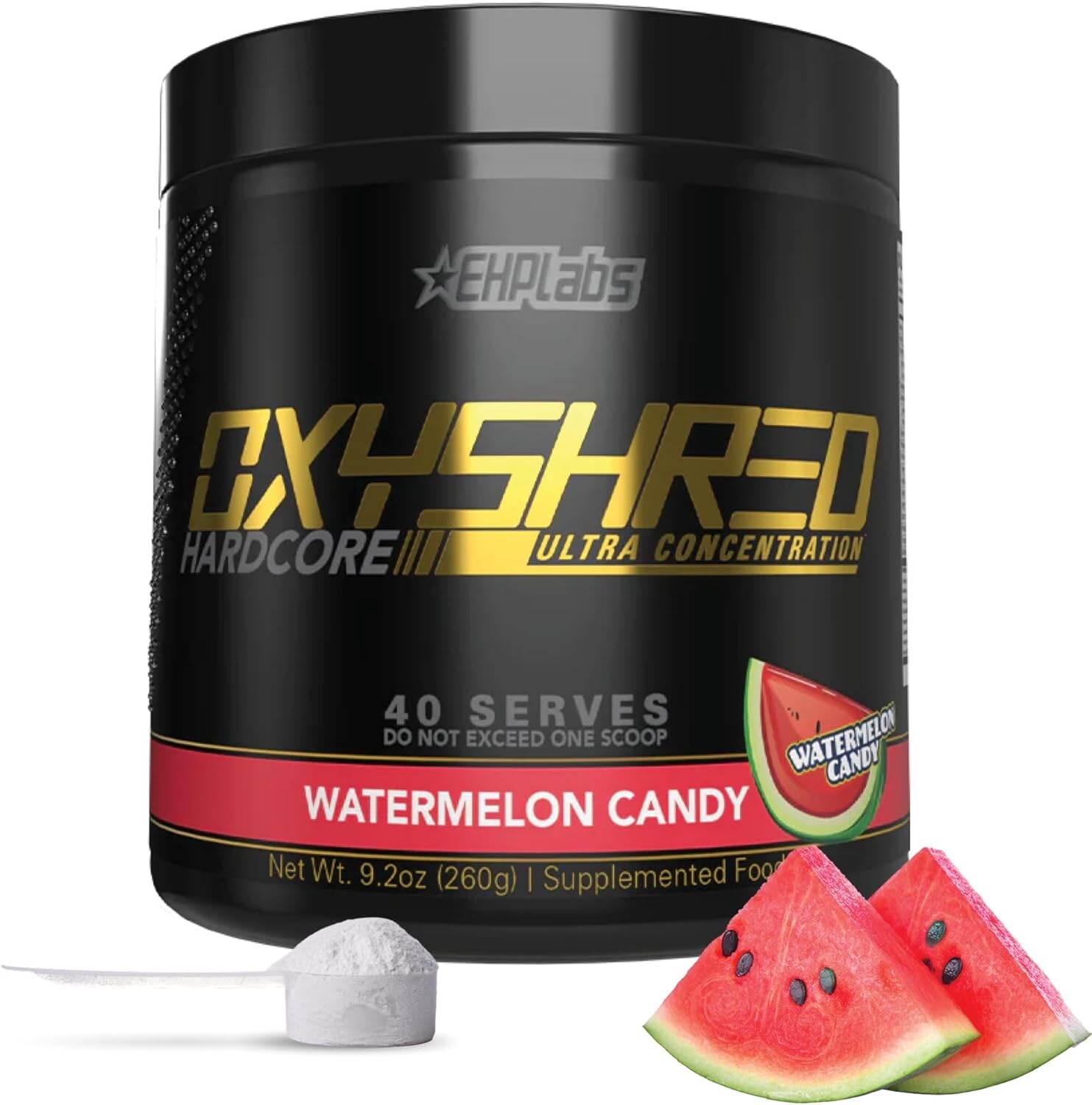 EHP Labs Oxyshred Hardcore Thermogenic Pre-Workout 40 Servings Watermelon Candy