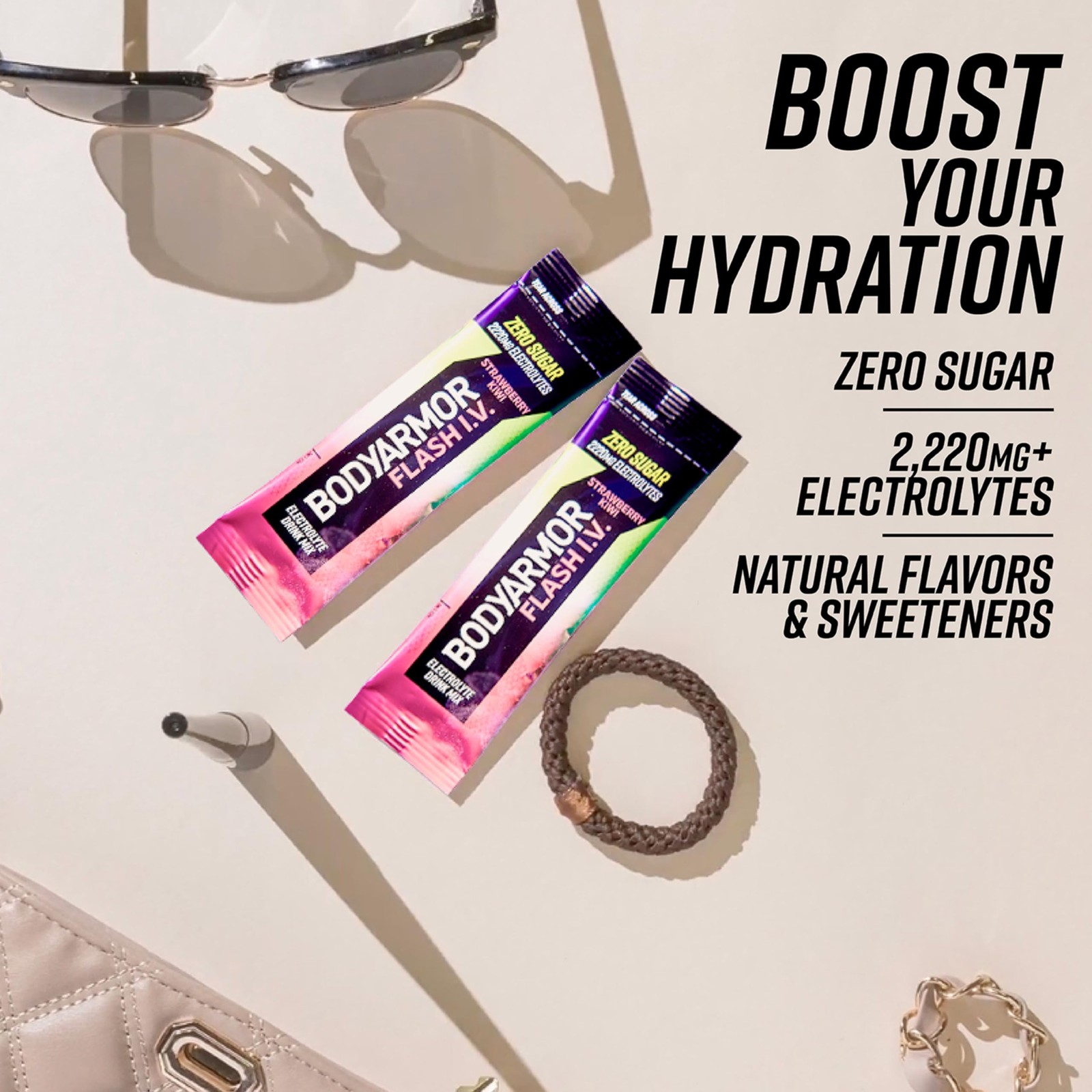 BODYARMOR Flash IV Electrolyte Packets, 0.25 Ounce (Pack of 15), Red