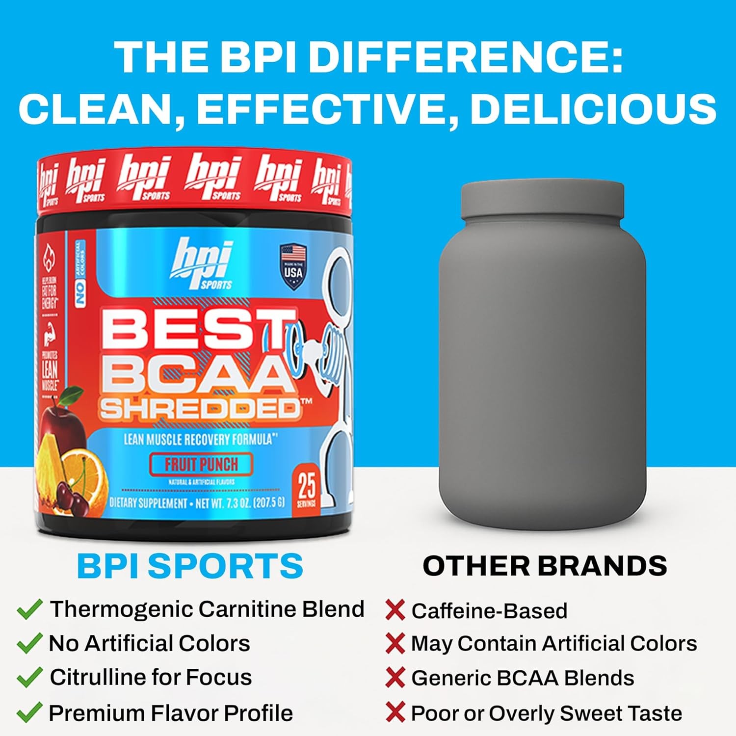 BPI Sports Best BCAA Shredded – Caffeine Free Thermogenic Recovery Drink,…