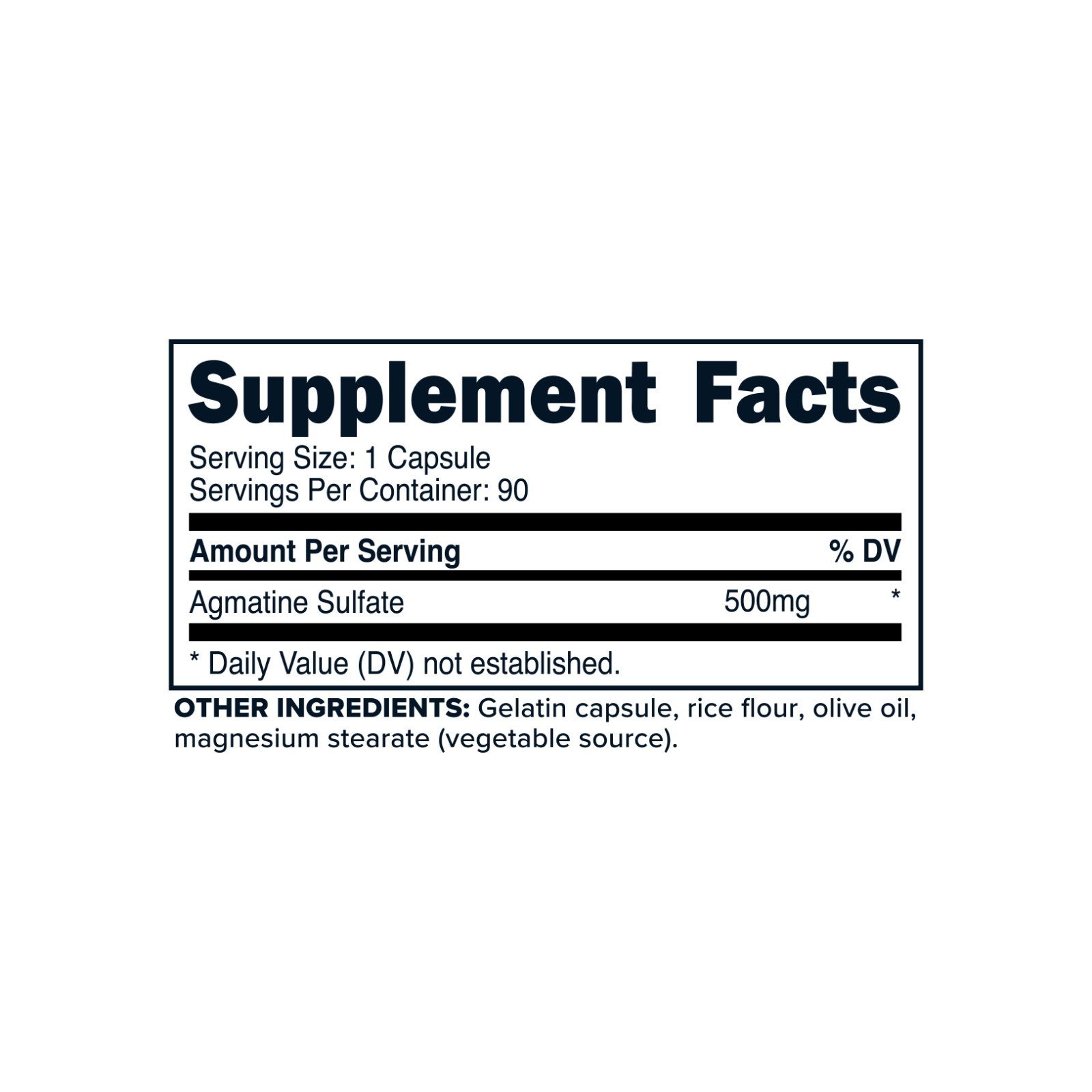 Primaforce Agmatine Sulfate 500mg, 90 Capsules – Non-GMO, Gluten Free Supplement