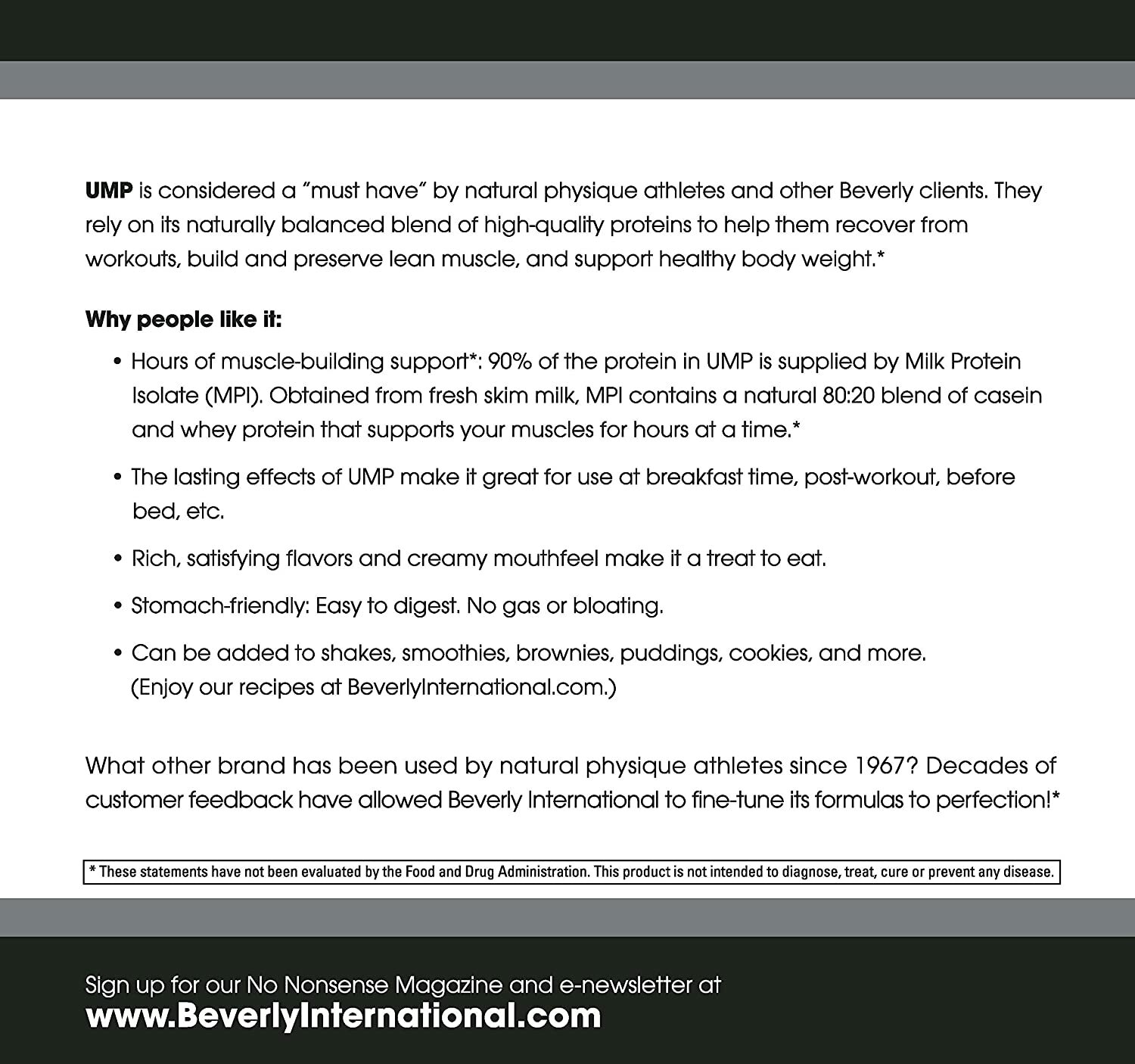 Beverly International UMP – Ultimate Muscle Protein, 930 grams (32.8 oz)