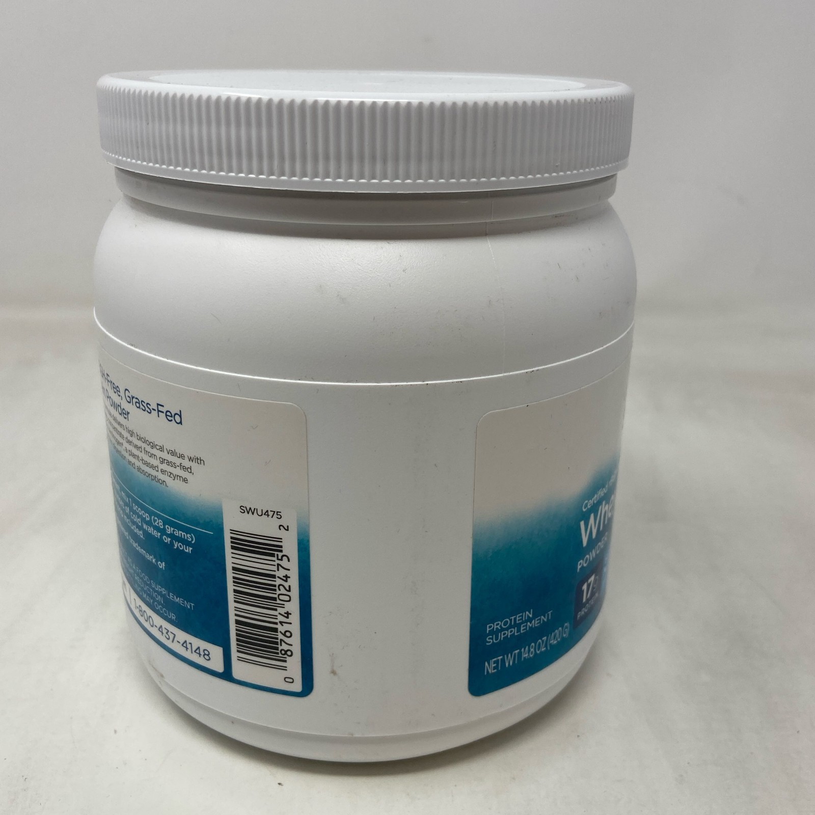 Swanson Whey Protein Powder Chocolate 14.8 oz (420g) Grass-Fed