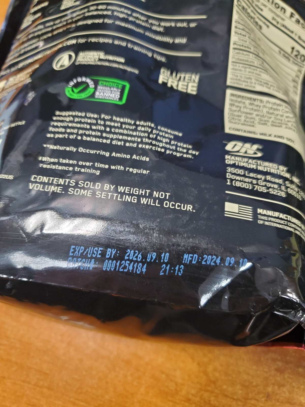 2 Pk: ON Whey Protein Powder Strawberries & Cream 1.5 lb. ea. Exp 8/31/26 R3P3