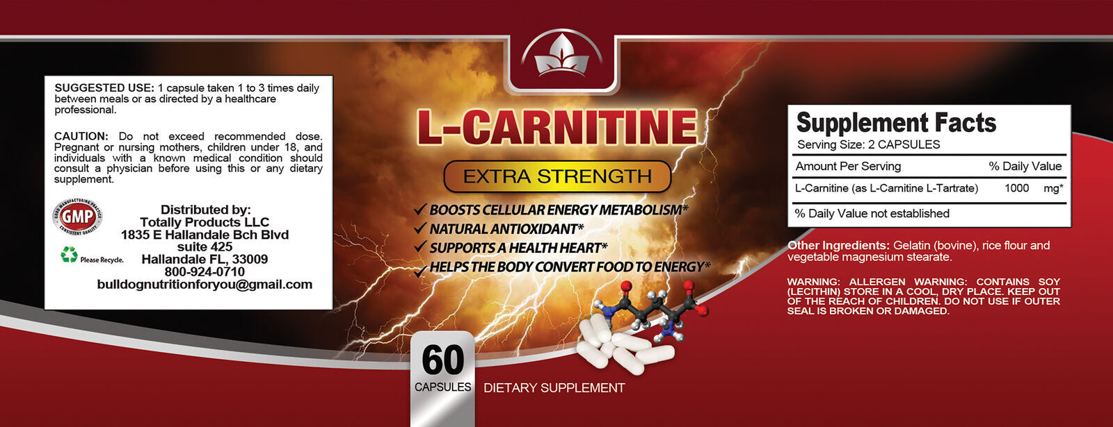 Micronized Creatine Monohydrate Weight Gain L-Carnitine Muscle Mass Supplements
